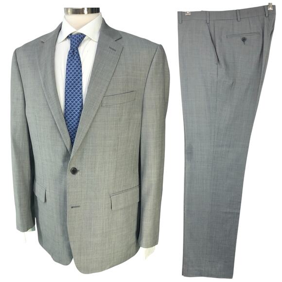 Ralph Lauren LRL Mens Size 42L Suit Drop 4 Light Gray 2 RECENT *TINY FLAW